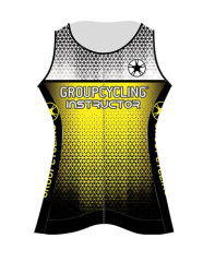 TEAM 2022 TRIATHLON DONNA SENZA MANICHE XL NERO-BIANCO-GIALLO