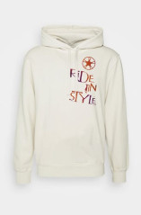 FELPA CON CAPPUCCIO UNISEX RIDE IN STYLE S BIANCO