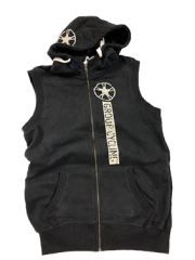 FELPA VINTAGE GC SMANICATA CON CAPPUCCIO E ZIP