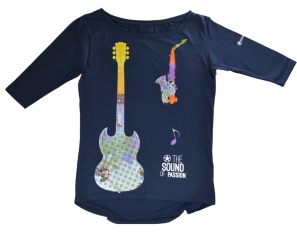 T-SHIRT DONNA MANICA LUNGA MUSIC